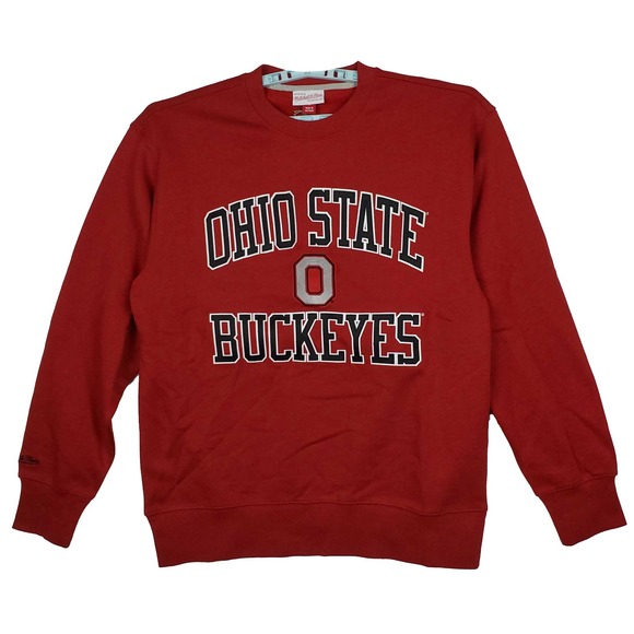 Mitchell & Ness Other - Ohio State Buckeyes Mitchell & Ness NCAA Large Sweatshirt Cut & Sew Logo Red NWT